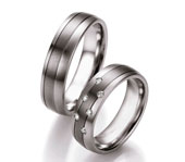 Partnerringe Edelstahl-/Titan TS604B