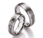 Partnerringe Edelstahl-/Titan TS603B
