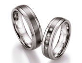 Partnerringe Edelstahl-/Titan TS602B