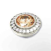 Top 10mm Zirkon mit Paveekreis champagner