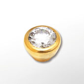 Top Zirkonia weiß plattiert 11mm 8mm Stein