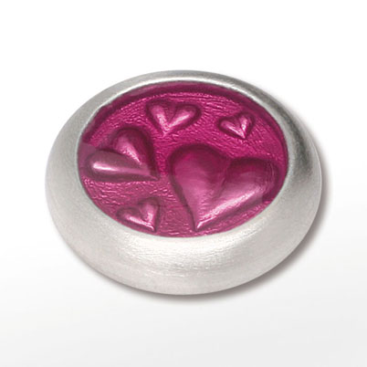 Top Herz in Himbeer 14mm