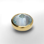 Top Zirkonia aqua 10mm plattiert