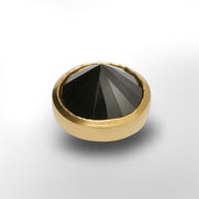 Top Zirkonia schwarz 10mm plattiert