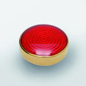 Top rund 12mm Acryl glanz rot plattiert