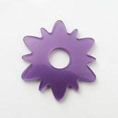 Acryl Wendescheibe Stern-Blume violett/eisblau 27mm