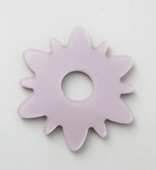 Acryl Wendescheibe Stern-Blume flieder/violett 27mm