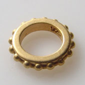Scheibe Mini Ring Punkte plattiert