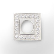 Scheibe 16mm Pavee Zirkonia Caree