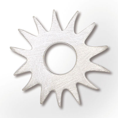 Scheibe 17 mm Sonne plain gekratzt