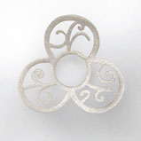 Scheibe Fleur 3 Kreise 22mm