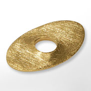 Scheibe Oval Ovalscheibe 20x32mm plattiert