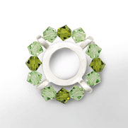 Scheibe Swarovski Kristall grün