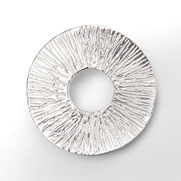 Scheibe Struktur - 925 Silber ca. 22mm