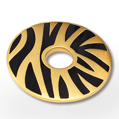 RD- Zebra Rund 30mm matt schwarz plattiert