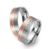 Titanringe 50958/51106 Rotgold