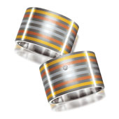 Titanringe 51005 Rotgold/Gelbgold/Weißgold