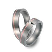 Titanringe 51017 Rotgold