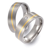 Titanringe 51446 Gelbgold