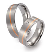 Titanringe 51446 Rotgold