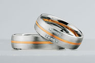 Trauringe Weissgold/Rotgold Thessaloniki