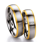 Trauringe Edelstahl/Gold Saranda