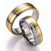 Trauringe Edelstahl/Gold Sierra