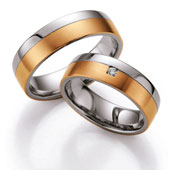 Trauringe Edelstahl/Gold Sinkiang