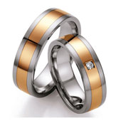 Trauringe Edelstahl/Gold Sligo