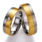 Trauringe Edelstahl/Gold Sofia