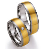 Trauringe Edelstahl/Gold Sopron